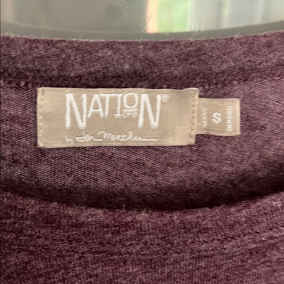Nation LTD Purple Oversized Long Sleeve Cut Out Sweatshirt Sz small - Picture 5 of 8